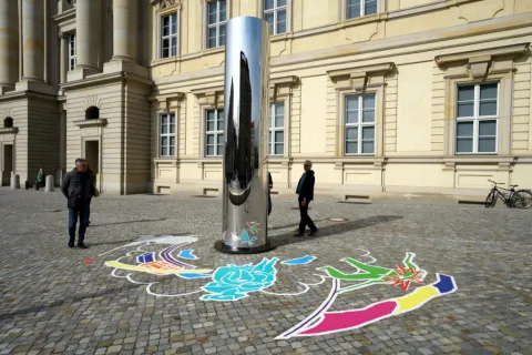 Temporäre Stele für die Revolution 1848/49